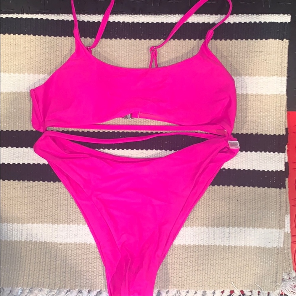 Pink bathing suit